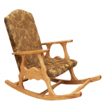 Кресло-качалка мягкое из массива сосны.Возможен выбор цвета древесины и обивки.